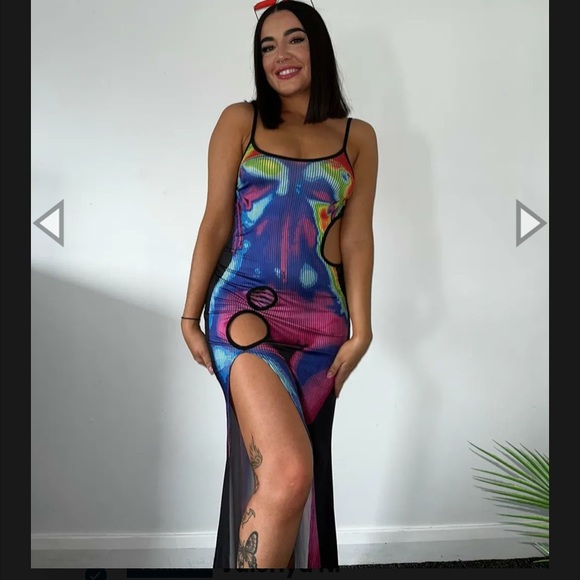 Cape Clique Thermal Hollow Slot Dress - Picture 4 of 13